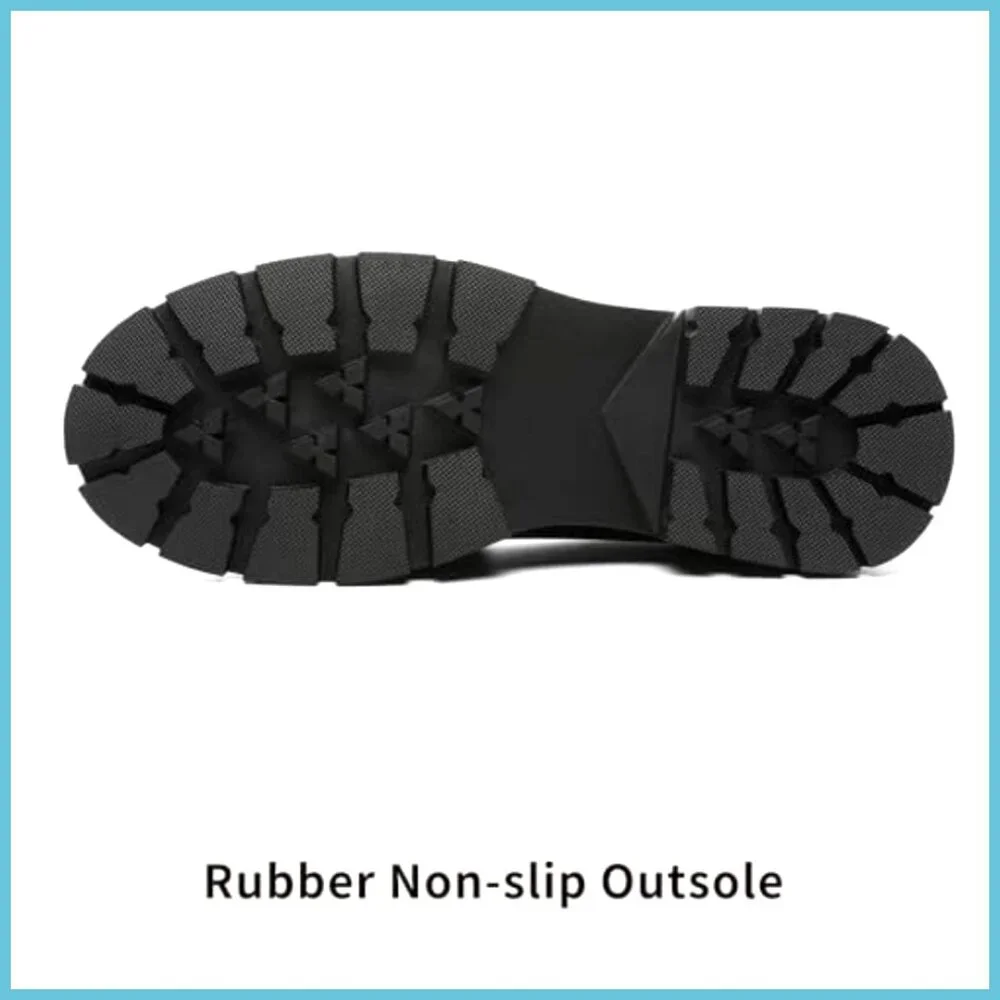 Chunky Platform Loafers with Buckle Patent Leather Slip-on Shoes - Picture 5 of 7